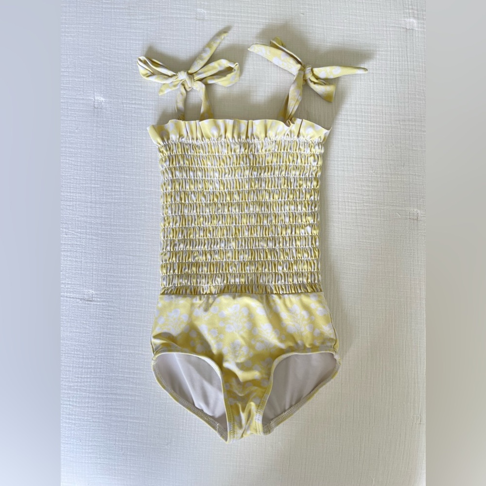 Minnow girls smocked tie shoulder one piece size 3/4T